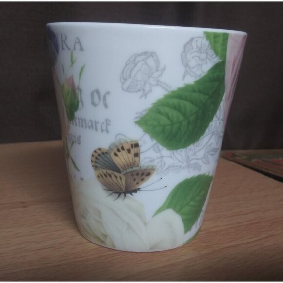 Royal Horticultural Society Pimpernel Tea Cup Antique Roses 8451 cream pink grn - Picture 7 of 11